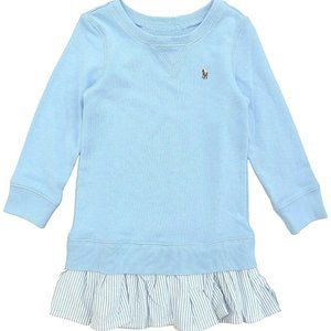 *SOLD* Ralph Lauren Girls Baby 2 Pcs Sweater Dress + Bloomer SPRING BLUE 18 M